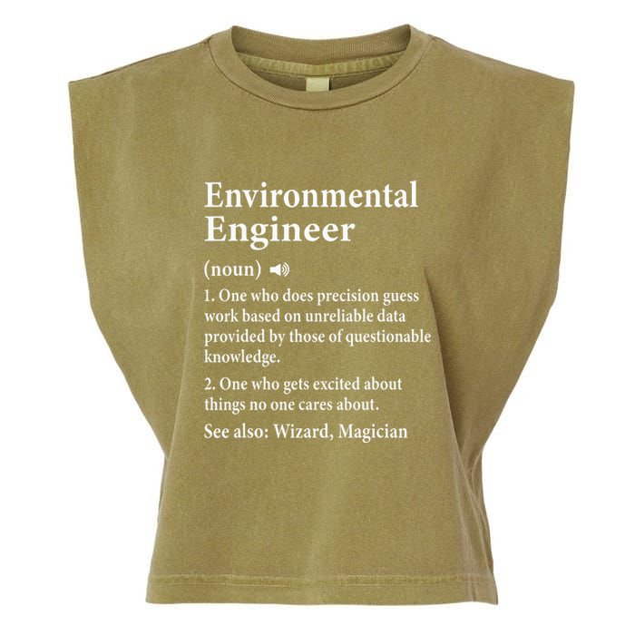 Environmental Engineer Definition Funny Engineer Graduation Garment-Dyed Women's Muscle Tee