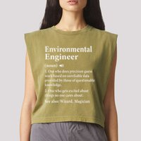 Environmental Engineer Definition Funny Engineer Graduation Garment-Dyed Women's Muscle Tee