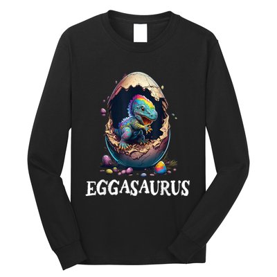 Eggasaurus Easter Dinosaur Egg Cute Long Sleeve Shirt