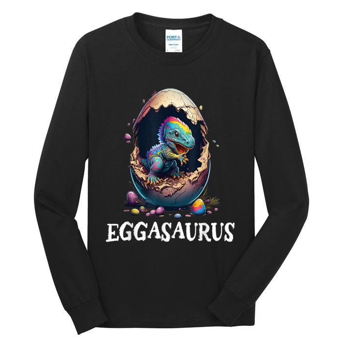 Eggasaurus Easter Dinosaur Egg Cute Tall Long Sleeve T-Shirt