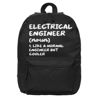 Electrical Engineer Definition Funny Engineering 16 in Basic Backpack