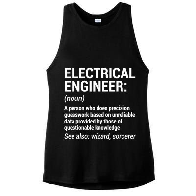 Electrical Engineer Definition Tshirt Funny Engineering Tee Ladies PosiCharge Tri-Blend Wicking Tank