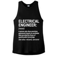 Electrical Engineer Definition Tshirt Funny Engineering Tee Ladies PosiCharge Tri-Blend Wicking Tank