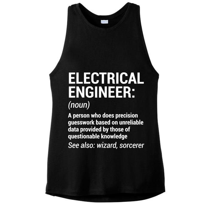 Electrical Engineer Definition Tshirt Funny Engineering Tee Ladies PosiCharge Tri-Blend Wicking Tank