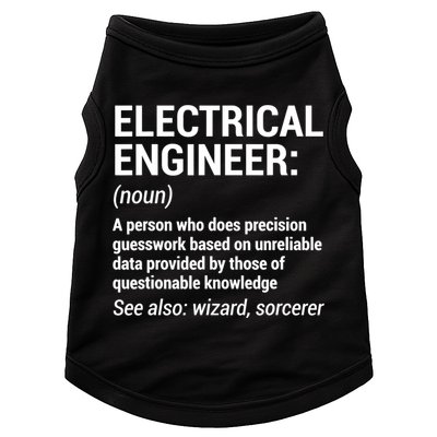 Electrical Engineer Definition Tshirt Funny Engineering Tee Doggie Tank