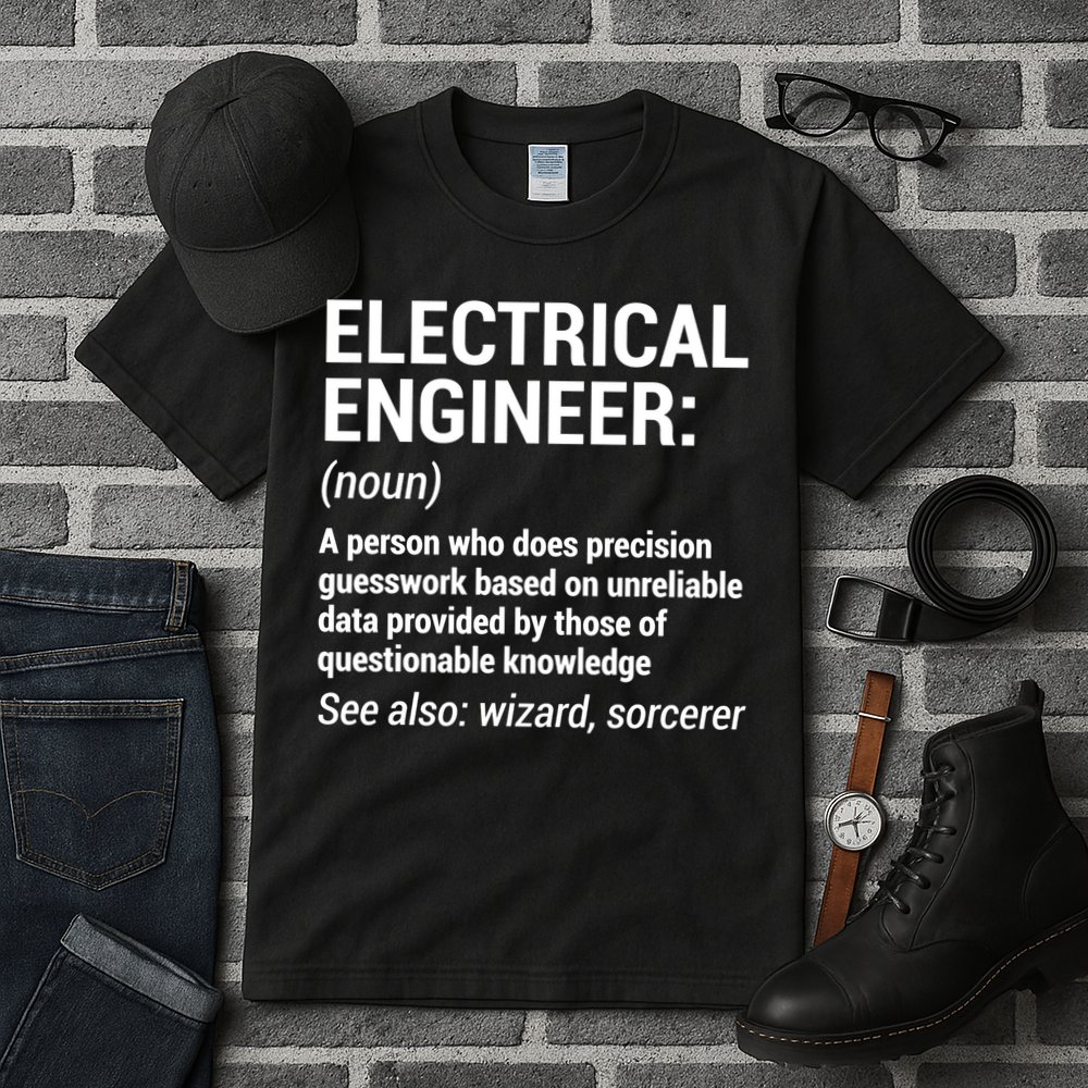 Electrical Engineer Definition Tshirt Funny Engineering Tee Tall T-Shirt