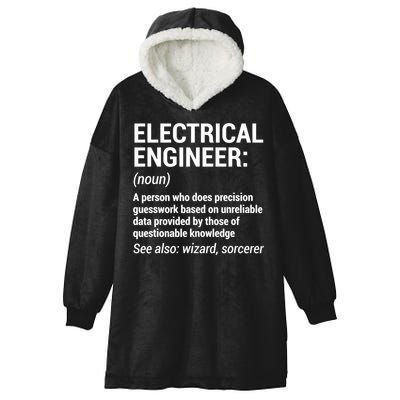 Electrical Engineer Definition Tshirt Funny Engineering Tee Hooded Wearable Blanket