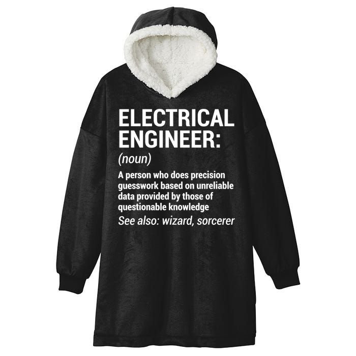 Electrical Engineer Definition Tshirt Funny Engineering Tee Hooded Wearable Blanket