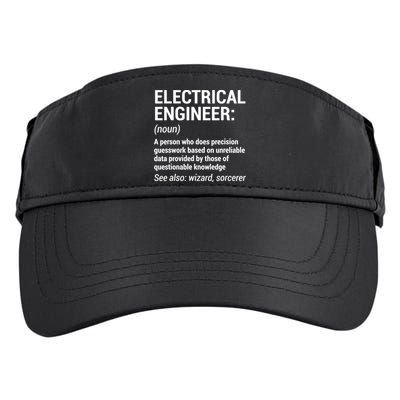 Electrical Engineer Definition Tshirt Funny Engineering Tee Adult Drive Performance Visor