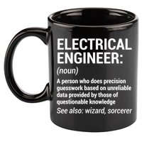 Electrical Engineer Definition Tshirt Funny Engineering Tee 11oz C Handle Ceramic Mug