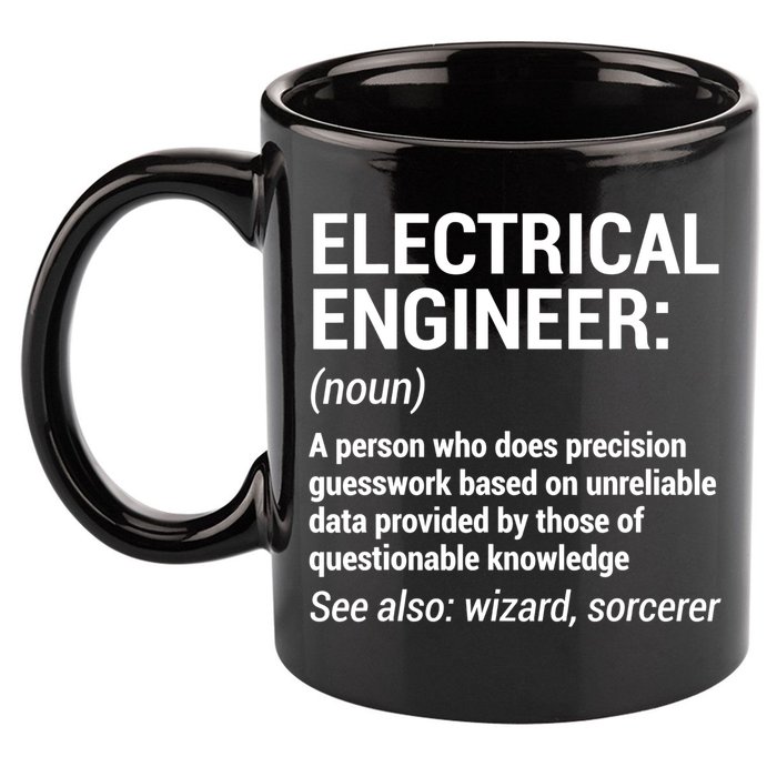 Electrical Engineer Definition Tshirt Funny Engineering Tee 11oz C Handle Ceramic Mug