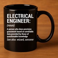 Electrical Engineer Definition Tshirt Funny Engineering Tee 11oz C Handle Ceramic Mug