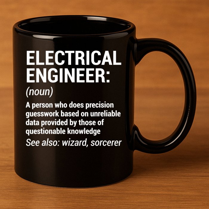 Electrical Engineer Definition Tshirt Funny Engineering Tee 11oz C Handle Ceramic Mug