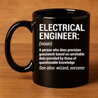 Electrical Engineer Definition Tshirt Funny Engineering Tee 11oz C Handle Ceramic Mug