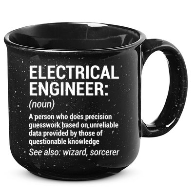 Electrical Engineer Definition Tshirt Funny Engineering Tee 15oz Campfire Ceramic Mug