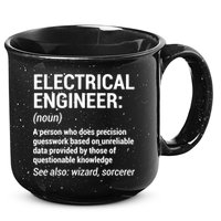 Electrical Engineer Definition Tshirt Funny Engineering Tee 15oz Campfire Ceramic Mug