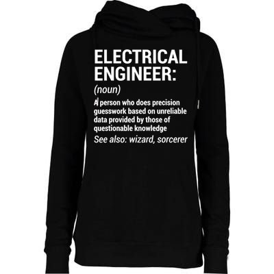 Electrical Engineer Definition Tshirt Funny Engineering Tee Womens Funnel Neck Pullover Hood