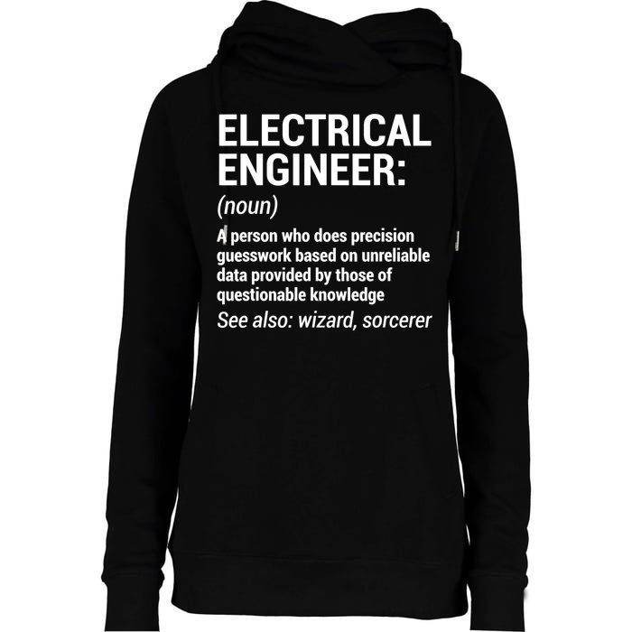 Electrical Engineer Definition Tshirt Funny Engineering Tee Womens Funnel Neck Pullover Hood