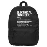 Electrical Engineer Definition Tshirt Funny Engineering Tee 16 in Basic Backpack
