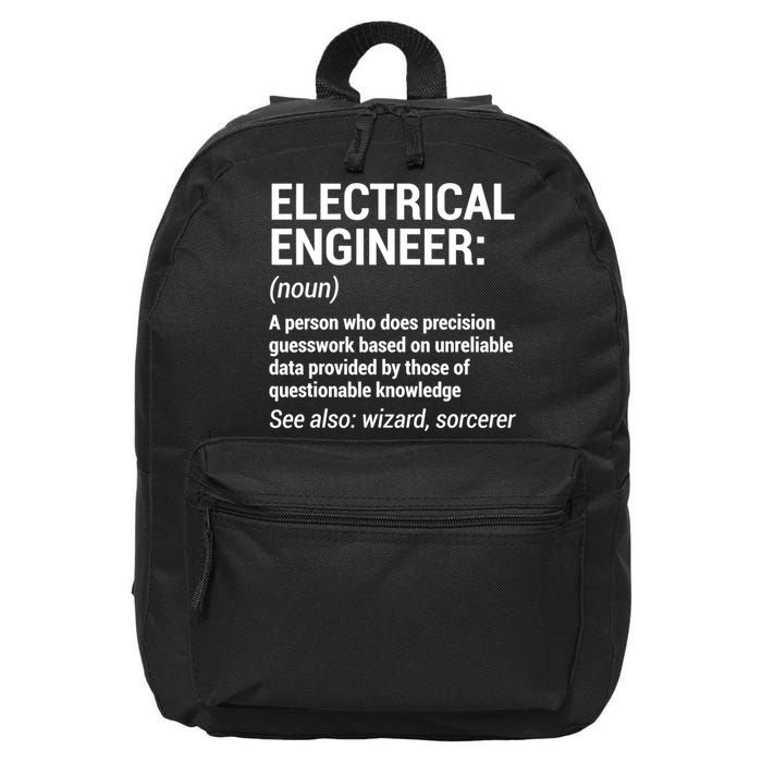 Electrical Engineer Definition Tshirt Funny Engineering Tee 16 in Basic Backpack
