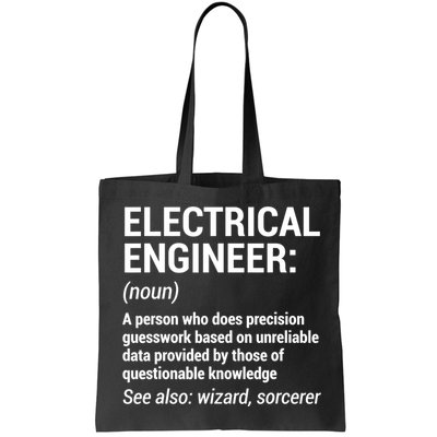Electrical Engineer Definition Tshirt Funny Engineering Tee Bag