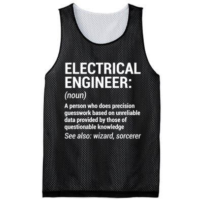 Electrical Engineer Definition Tshirt Funny Engineering Tee Mesh Reversible Basketball Jersey Tank