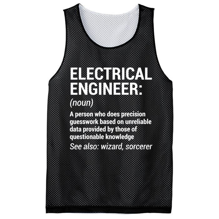 Electrical Engineer Definition Tshirt Funny Engineering Tee Mesh Reversible Basketball Jersey Tank