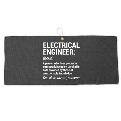 Electrical Engineer Definition Tshirt Funny Engineering Tee Large Microfiber Waffle Golf Towel