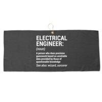 Electrical Engineer Definition Tshirt Funny Engineering Tee Large Microfiber Waffle Golf Towel