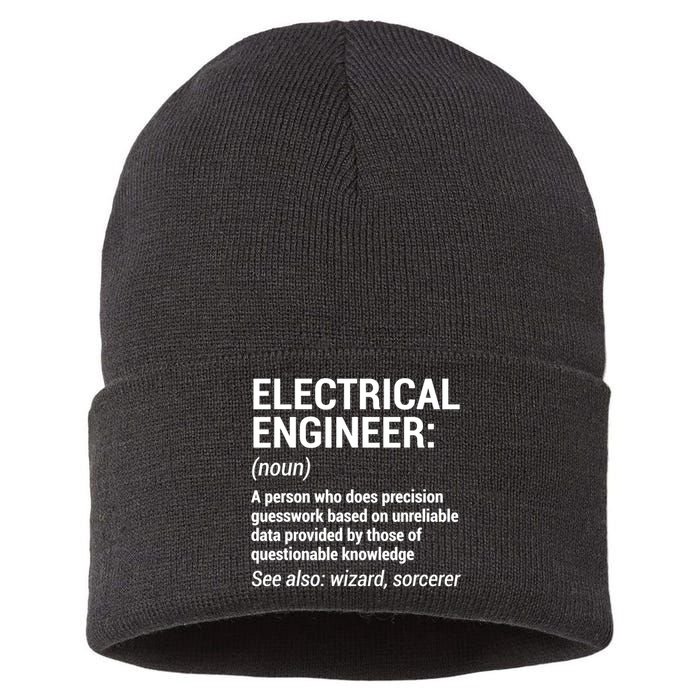 Electrical Engineer Definition Tshirt Funny Engineering Tee Sustainable Knit Beanie