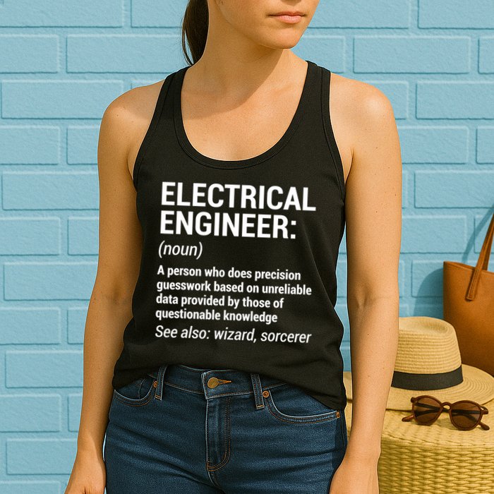 Electrical Engineer Definition Tshirt Funny Engineering Tee Womens Tank Top