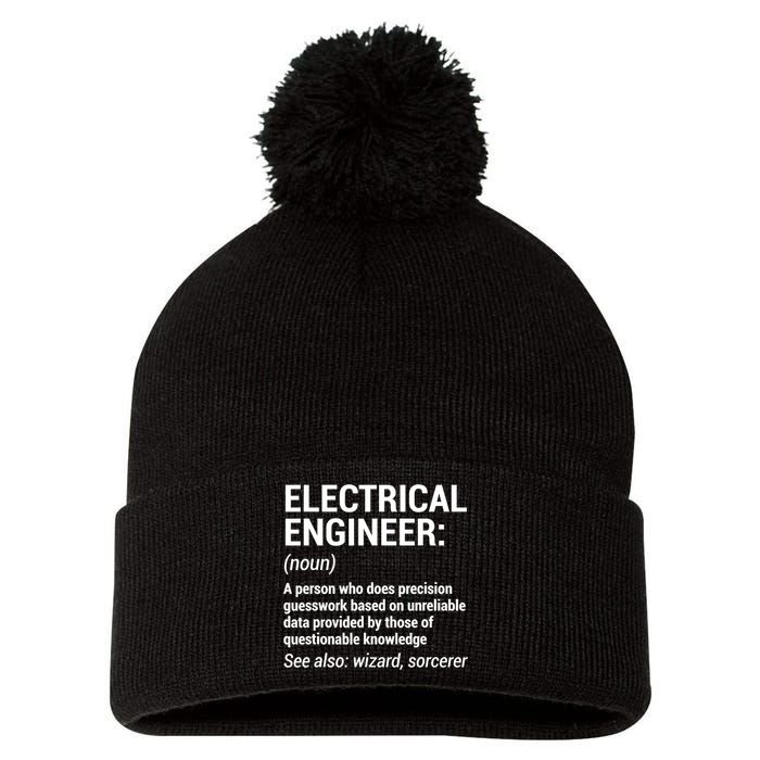 Electrical Engineer Definition Tshirt Funny Engineering Tee Pom Pom 12in Knit Beanie