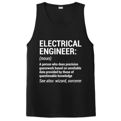 Electrical Engineer Definition Tshirt Funny Engineering Tee PosiCharge Competitor Tank