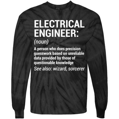 Electrical Engineer Definition Tshirt Funny Engineering Tee Tie-Dye Long Sleeve Shirt