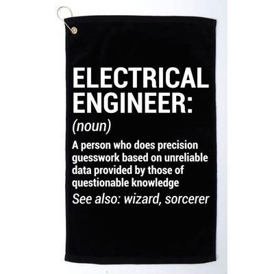 Electrical Engineer Definition Tshirt Funny Engineering Tee Golf Towel