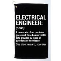 Electrical Engineer Definition Tshirt Funny Engineering Tee Golf Towel