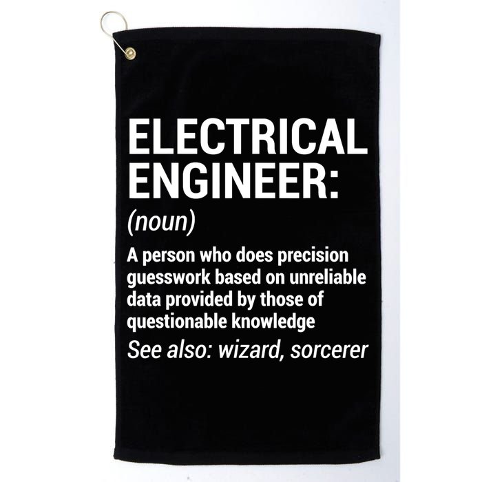 Electrical Engineer Definition Tshirt Funny Engineering Tee Golf Towel