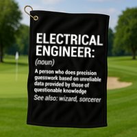 Electrical Engineer Definition Tshirt Funny Engineering Tee Golf Towel