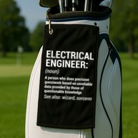 Electrical Engineer Definition Tshirt Funny Engineering Tee Golf Towel