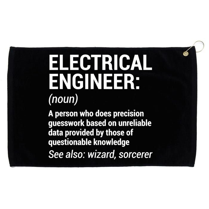 Electrical Engineer Definition Tshirt Funny Engineering Tee Grommeted Golf Towel