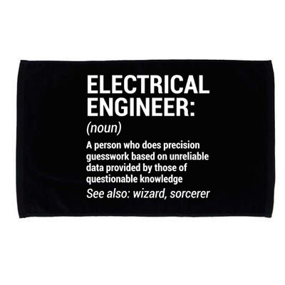 Electrical Engineer Definition Tshirt Funny Engineering Tee Microfiber Hand Towel