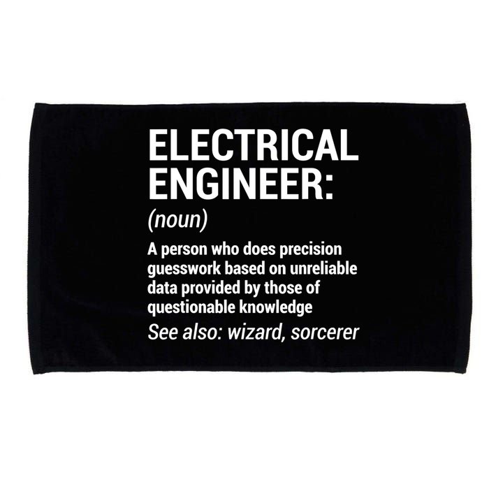 Electrical Engineer Definition Tshirt Funny Engineering Tee Microfiber Hand Towel