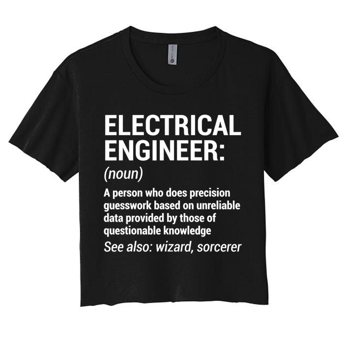 Electrical Engineer Definition Tshirt Funny Engineering Tee Crop Top