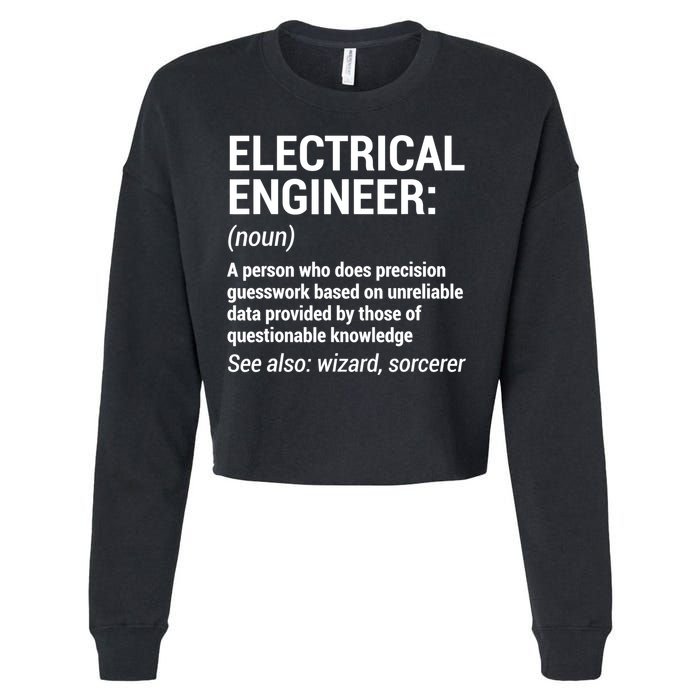 Electrical Engineer Definition Tshirt Funny Engineering Tee Cropped Pullover Crew