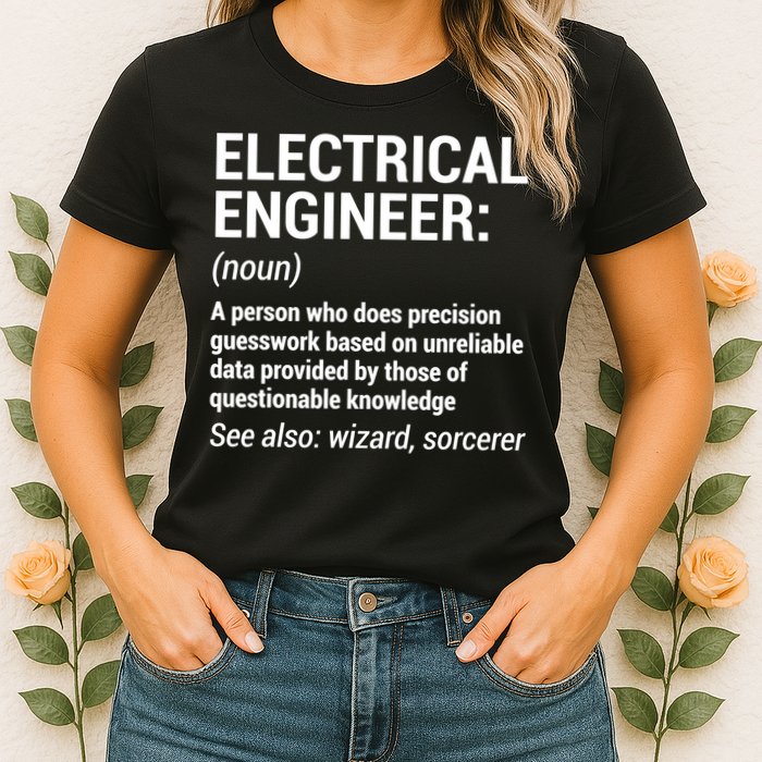 Electrical Engineer Definition Tshirt Funny Engineering Tee Womens T-Shirt