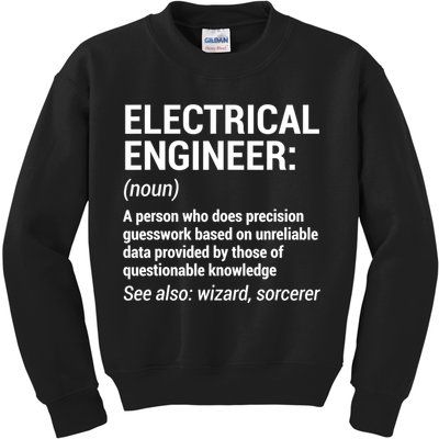 Electrical Engineer Definition Tshirt Funny Engineering Tee Kids Sweatshirt
