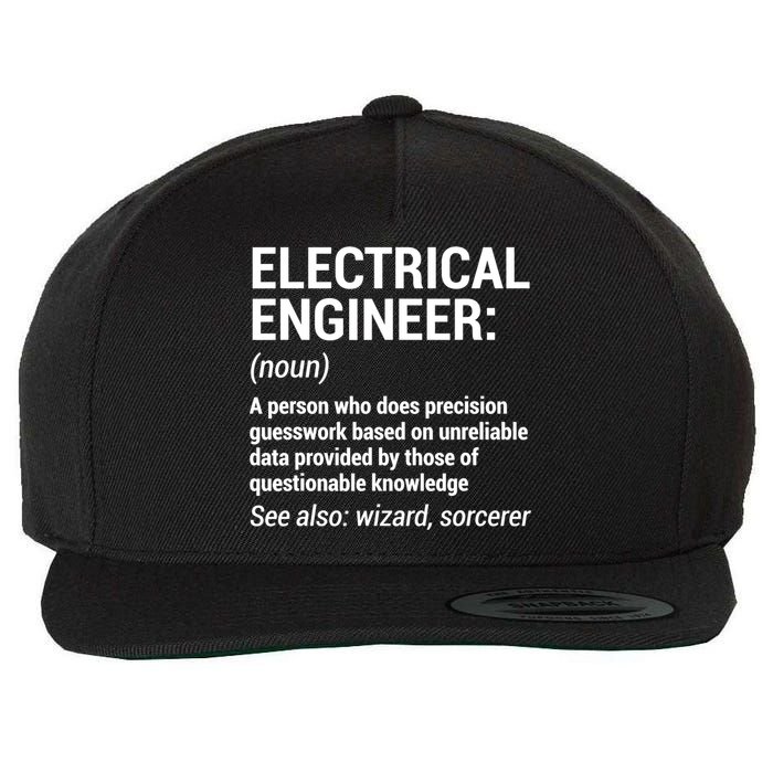 Electrical Engineer Definition Tshirt Funny Engineering Tee Wool Snapback Cap