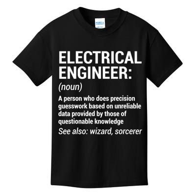 Electrical Engineer Definition Tshirt Funny Engineering Tee Kids T-Shirt