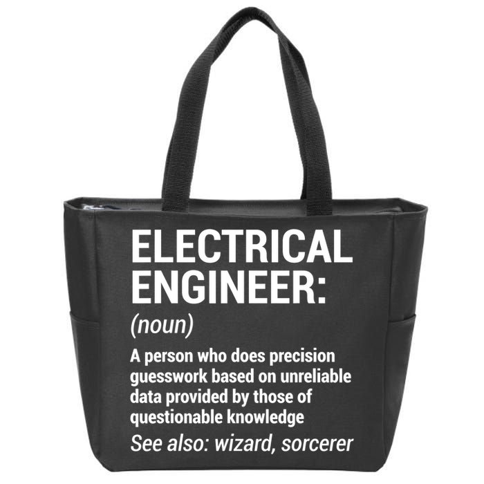 Electrical Engineer Definition Tshirt Funny Engineering Tee Zip Tote Bag