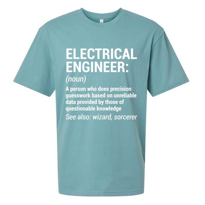 Electrical Engineer Definition Tshirt Funny Engineering Tee Sueded Cloud Jersey T-Shirt